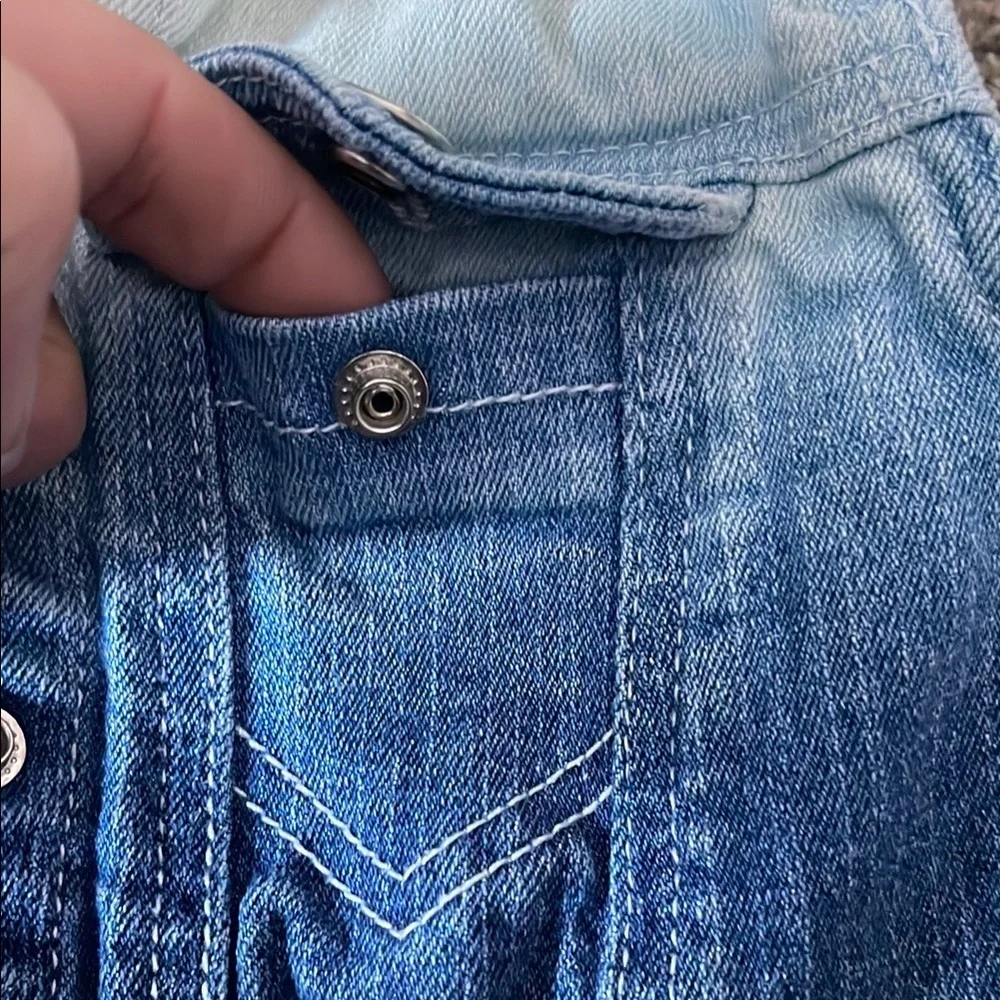 Justice Blue Ombre Denim Vest